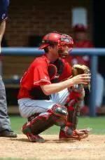 Jake Muyco singled home a run for the Wolfpack on Saturday in the eighth inning of NC State's 13-1 loss to East Carolina.