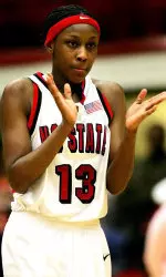 Billie McDowell celebrates during the closing minutes against Virginia.
