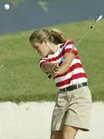Lorraine Ballerano shot three under-par in the first round of the Bryan National Collegiate and is tied for second place