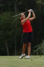 Lorraine Ballerano (above) and Lauren Harling both shot two-over-par in the second round of the NCAA Women's Golf East Regional to lead NC State