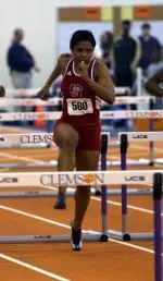 Ebony Foster won the 100m hurdles at the Jesse Owens Classic, posting the season's top time in the ACC