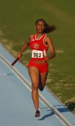 Joya Rodgers won the 100m at the Duke/Asics Twilight