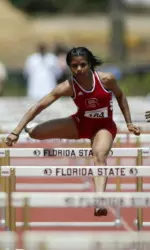 Ebony Foster finished eighth in the 100m hurdles prelims and qualfied for the final