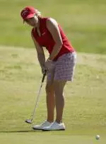 NC State women's golfer Lorraine Ballerano shot a first round 69 at the US Am and is tied for second place
