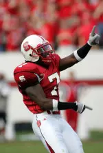 DaJuan Morgan celebrates after his team recovered a fumble on the opening kickoff.