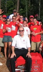 Herb Sendek and some lucky fans.