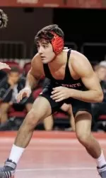 Freshman Joe Caramanica improved to 18-5 Tuesday with his major decision over Duke's Daniel Shvartsman.