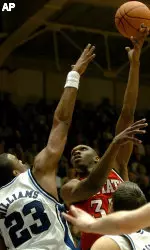 Cedric Simmons had a career-high 28 points at Duke Wednesday. (AP Photo/Sara D. Davis)