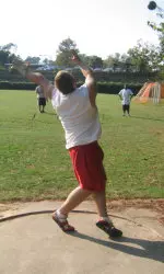 Mitchell Pope won the shot put with a NCAA provisional mark at the Niswonger Invite