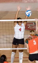 Stefani Eddins (above) and Adeola Kosoko are traveling to Europe for an exposure tour in an effort to join a professional European League volleyball team