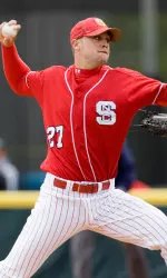 Gib Hobson earned his third victory of the season against The Citadel Sunday.