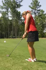Lorraine Ballerano trails the leader by two strokes after the first round of the Papa John's Collegiate