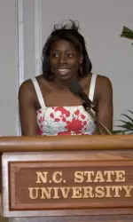 Adeola Kosoko (above) and Stefani Eddins were awarded postgraduate scholarships by the ACC