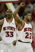 Cedric Simmons and Tony Bethel celebrate.