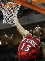 Cameron Bennerman scores two of his 23 points.