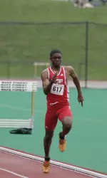 Freshman Reggie Reese ran in the 100 meters at the NCAA Regional Championships.