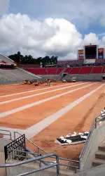 The renovation of the playing service occurred over 10 weeks in the spring of 2009.