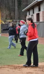 Alumni team warming up