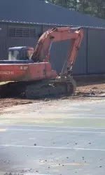 Construction has started on the new outdoor tennis stadium