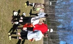 The men's soccer team recently held a youth clinic