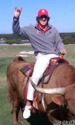 Sophomore Mitch Sutton following his first collegiate win.