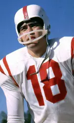 Vintage NC State uniform, as modeled by All-America quarterback Roman Gabriel.