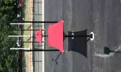 Construction is nearing completion at the Curtis and Jacqueline Dail Outdoor Tennis Stadium.