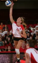 Senior Margaret Salata scored the final two points for the Wolfpack in its win over Georgia Tech.