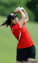 Sophomore Brittany Marchand has moved into 2nd place at the 2012 NCAA Championship.