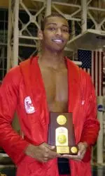 Cullen Jones with his NCAA title.
