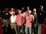 Mark Gottfried poses with members of the 1983 national championship team.