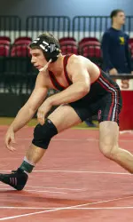 Patrick Davis recorded two major decision wins against VMI and Campbell on Wednesday.