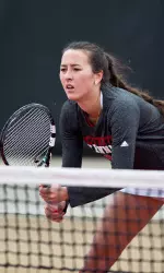 Junior Sophie Nelson was victorious in her singles match on Saturday