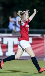 Brittany Stanko celebrates scoring the game-winning goal over No. 23 Wake Forest on Oct. 31