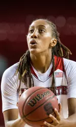 Lakeesa Daniel was one of two NC State student-athletes to score 12 points or more against Winston-Salem State