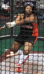 SeQuoia Watkins nabbed a first-place finish in the women's shot put with a distance of 47'3.75