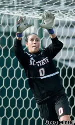 Victoria Hopkins is the only keeper on the 2013 roster with collegiate level game experience