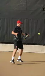 Freshman Ryan Newman won his match against Zach Braig, 6-0, 6-0