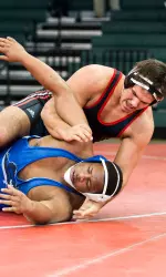 Nick Gwiazdowski recorded three pins at the Pitt Duals