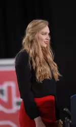 Meredith Richardson at the podium