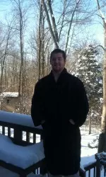 Thuney enjoyed over a foot of snow over the break in his hometown.
