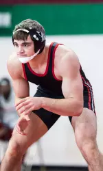 Fr. Pete Renda is 7-0 in dual action this season at 174 pounds.