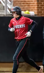 Freshman Molly Hutchison after her second home run