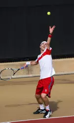 Senior Austin Powell led the squad in 2013-14 in singles victories with 25.