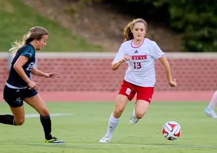 Coastal Carolina played N.C. State Women's Soccer team on Thursday, September 4, 2014 at Dail Soccer Field in Raleigh, N.C.  N.C. State won the game, 3-0. Franziska Jaser (13)