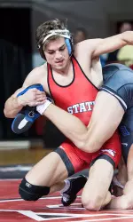 Fr. Bryce Meredith is 8-2 in duals this year.
