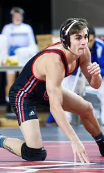Bryce Meredith's pin at 133 pounds clinched the road win at #17 ODU