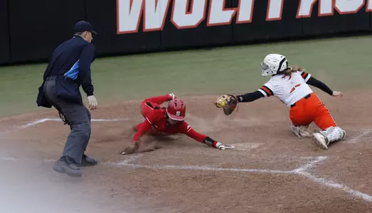Gabi Wilson sliding home vs Campbell 2/28/24