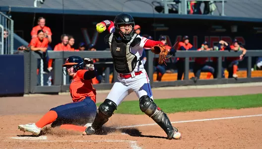 Amanda Hasler catching vs UVA game two 4/13/24