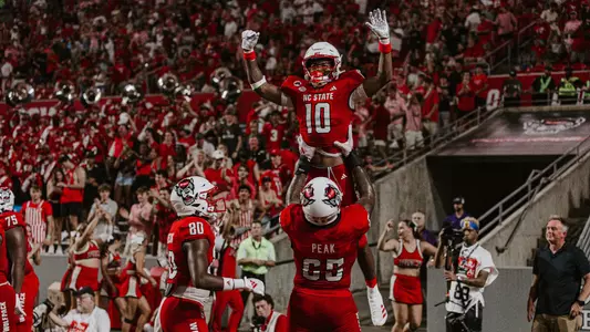 KC Concepcion celebrates his third touchdown vs WCU